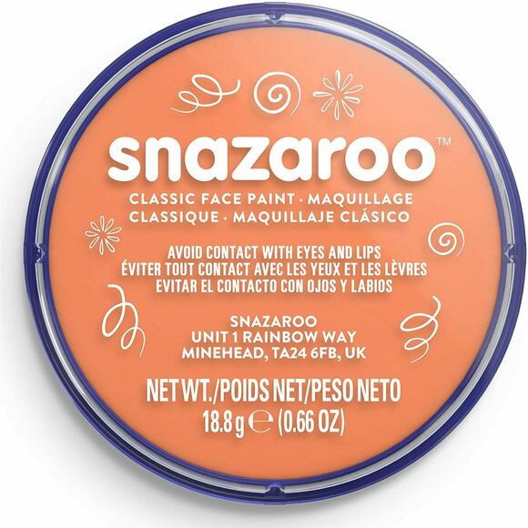 Snazaroo Classic Face Maquillage and Body Paint, 18.8ml, Apricot - Picture 1 of 9